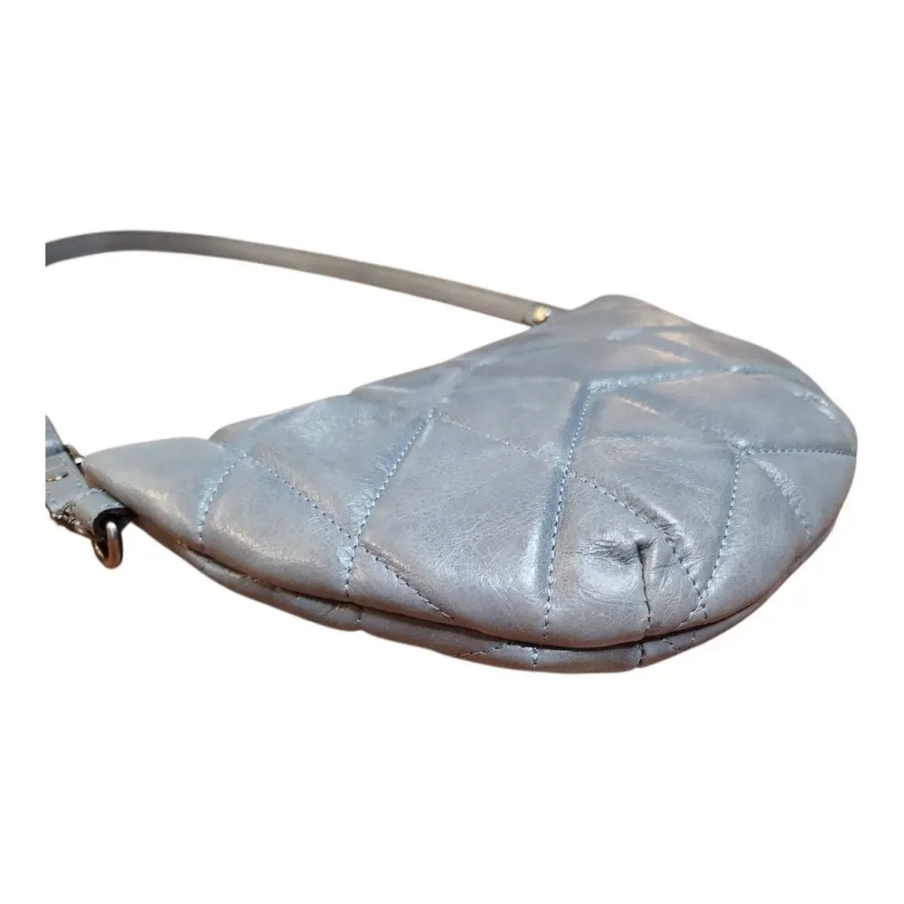Patricia Nash Tinchi Belt Bag Quilted Nappa Leather, Blue w Authenticy Tag